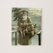 Vintage Kerstmis, Victoriaans kerstman met speelgo Legpuzzel (Verticaal)