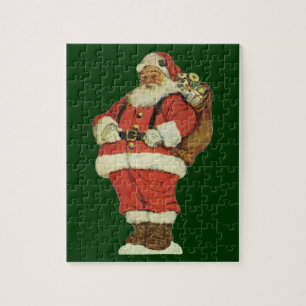 Vintage Kerstmis, Victoriaans kerstman met speelgo Legpuzzel
