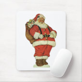 Vintage Kerstmis, Victoriaans kerstman met speelgo Muismat (Met muis)