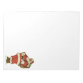 Vintage Kerstmis, Victoriaans kerstman met speelgo Notitieblok (Voorkant)