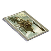Vintage Kerstmis, Victoriaans kerstman met speelgo Notitieboek (Rechterzijde)