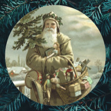 Vintage Kerstmis, Victoriaans kerstman met speelgo