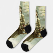 Vintage Kerstmis, Victoriaans kerstman met speelgo Sokken (Links)