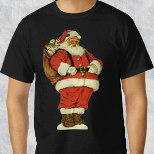 Vintage Kerstmis, Victoriaans kerstman met speelgo T-shirt
