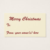 Vintage Kerstmis, Victoriaans kerstman met speelgo Visitekaartjes (Achterkant)