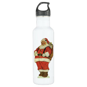 Vintage Kerstmis, Victoriaans kerstman met speelgo Waterfles