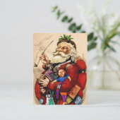 Vintage Kerstmis, Victoriaans kerstspeelgoed Briefkaart (Staand voorkant)