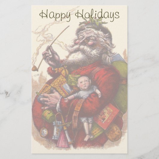 Vintage Kerstmis, Victoriaans kerstspeelgoed Briefpapier (Voorkant)