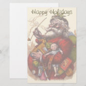 Vintage Kerstmis, Victoriaans kerstspeelgoed Briefpapier (Voorkant / Achterkant)