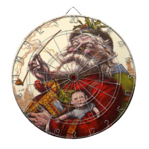Vintage Kerstmis, Victoriaans kerstspeelgoed Dartbord