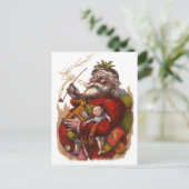 Vintage Kerstmis, Victoriaans kerstspeelgoed Feestdagenkaart (Staand voorkant)