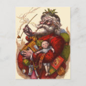 Vintage Kerstmis, Victoriaans kerstspeelgoed Feestdagenkaart (Voorkant)