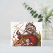 Vintage Kerstmis, Victoriaans kerstspeelgoed Feestdagenkaart (Staand voorkant)