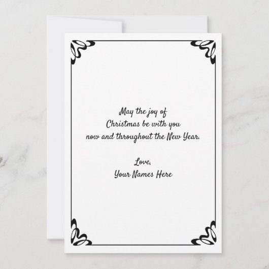 Vintage Kerstmis, Victoriaans kerstspeelgoed Kaart (Achterkant)