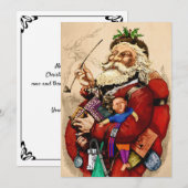 Vintage Kerstmis, Victoriaans kerstspeelgoed Kaart (Voorkant / Achterkant)