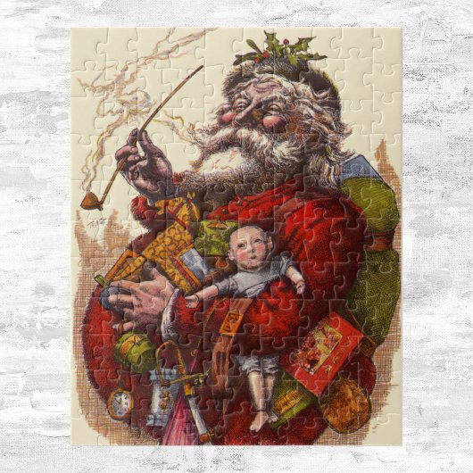 Vintage Kerstmis, Victoriaans kerstspeelgoed Legpuzzel
