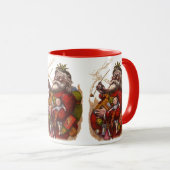 Vintage Kerstmis, Victoriaans kerstspeelgoed Mok (Voorkant rechts)