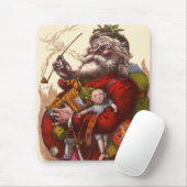 Vintage Kerstmis, Victoriaans kerstspeelgoed Muismat (Met muis)