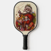 Vintage Kerstmis, Victoriaans kerstspeelgoed Pickleball Paddle (Achterkant)