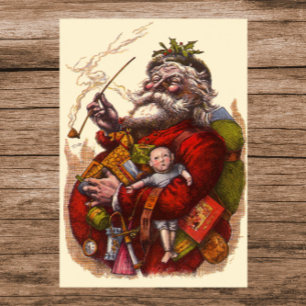 Vintage Kerstmis, Victoriaans kerstspeelgoed Poster