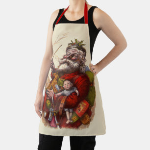 Vintage Kerstmis, Victoriaans kerstspeelgoed Schort