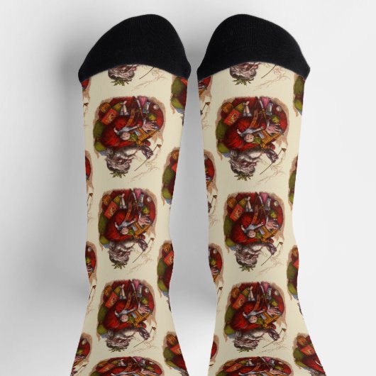 Vintage Kerstmis, Victoriaans kerstspeelgoed Sokken (Top)