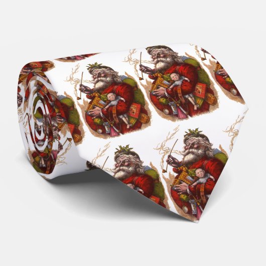 Vintage Kerstmis, Victoriaans kerstspeelgoed Stropdas (Opgerold)