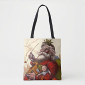 Vintage Kerstmis, Victoriaans kerstspeelgoed Tote Bag (Voorkant)