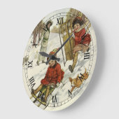 Vintage Kerstmis, Victoriaans kinderslaaphond Grote Klok (Hoek)