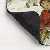 Vintage Kerstmis, Victoriaans kinderslaaphond Muismat (Hoek)