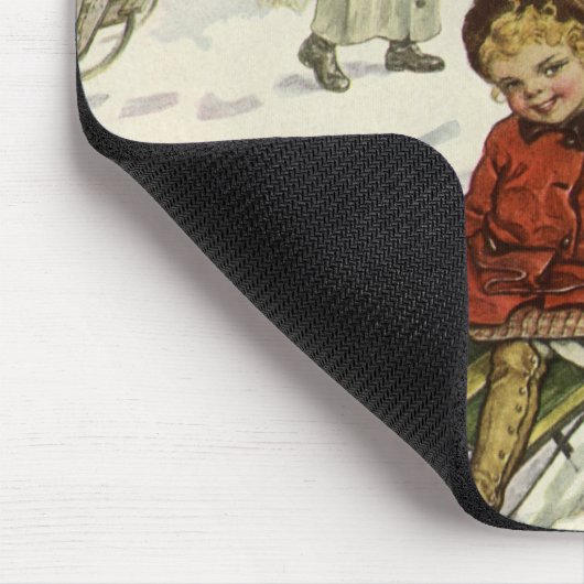 Vintage Kerstmis, Victoriaans kinderslaaphond Muismat (Hoek)