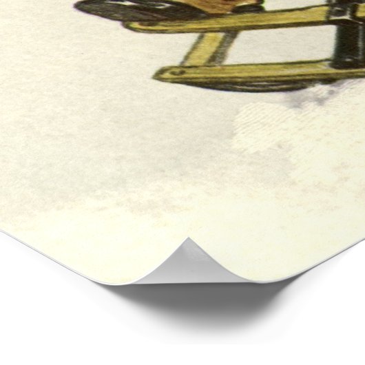 Vintage Kerstmis, Victoriaans kinderslaaphond Poster (Hoek)