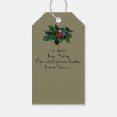 Vintage Kerstmis voor hem Cadeaulabel (Achterkant)