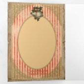 Vintage Kerstmis - Wenskaart Drieluik Wenskaart (Binnenzijde eerst)