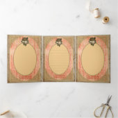 Vintage Kerstmis - Wenskaart Drieluik Wenskaart (Binnen)