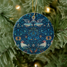 Vintage Kerstmis, William Morris Keramisch Ornament