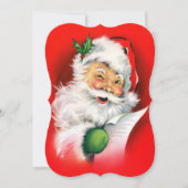 Vintage Kerstmis Winking Santa Kaart (Voorkant)