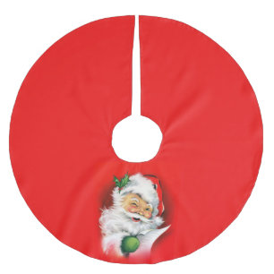 Vintage Kerstmis Winking Santa Kerstboom Rok