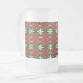 Vintage Kerstmis/winter gevlekt Matglas Bierpul (Voorkant links)