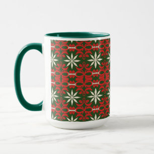 Vintage Kerstmis/winter gevlekt Mok