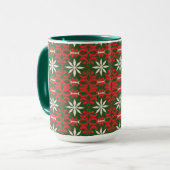 Vintage Kerstmis/winter gevlekt Mok (Voorkant links)