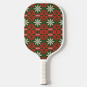 Vintage Kerstmis/winter gevlekt Pickleball Paddle