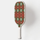 Vintage Kerstmis/winter gevlekt Pickleball Paddle (Links)