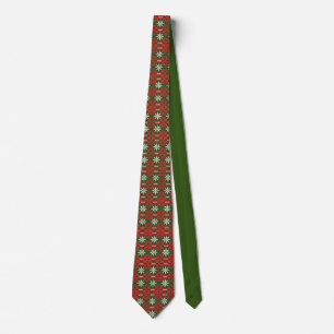 Vintage Kerstmis/winter gevlekt Stropdas