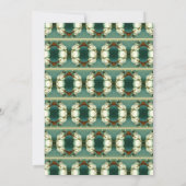 Vintage Kerstmis, Winter, sneeuw, Snowman Pattern Kaart (Achterkant)