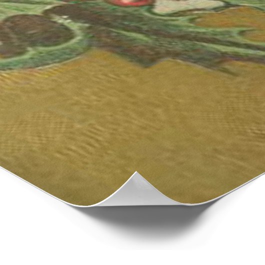 Vintage kerstmis, wintercabine poster (Hoek)