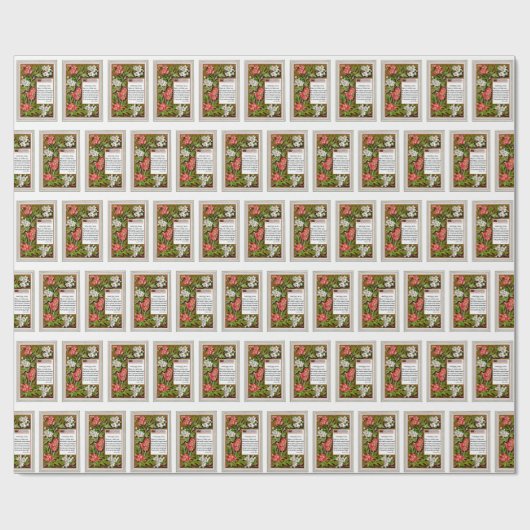 Vintage Kerstmis Wish Cadeaupapier (Vlak)