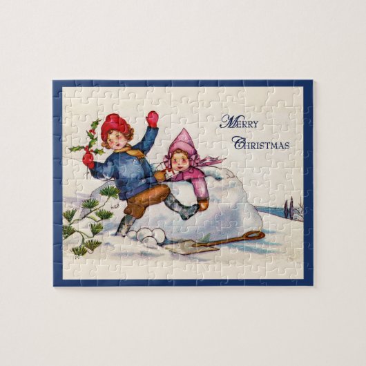 Vintage Kerstmis Wish Puzzle Legpuzzel (Horizontaal)