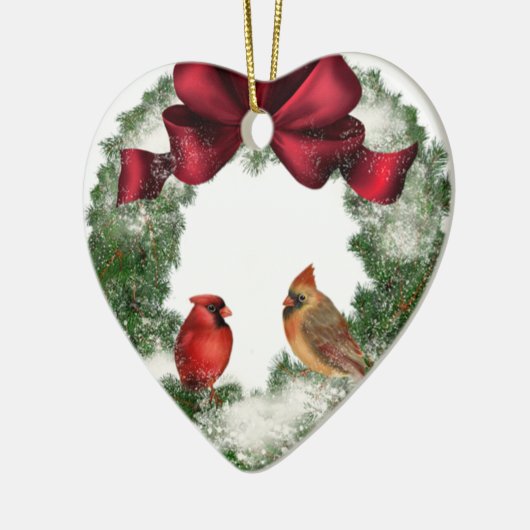 Vintage Kerstmis Wreath Keramisch Ornament (Links)