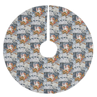 Vintage Kerstmis WW2 Kerstman op vliegtuig Kerstboom Rok